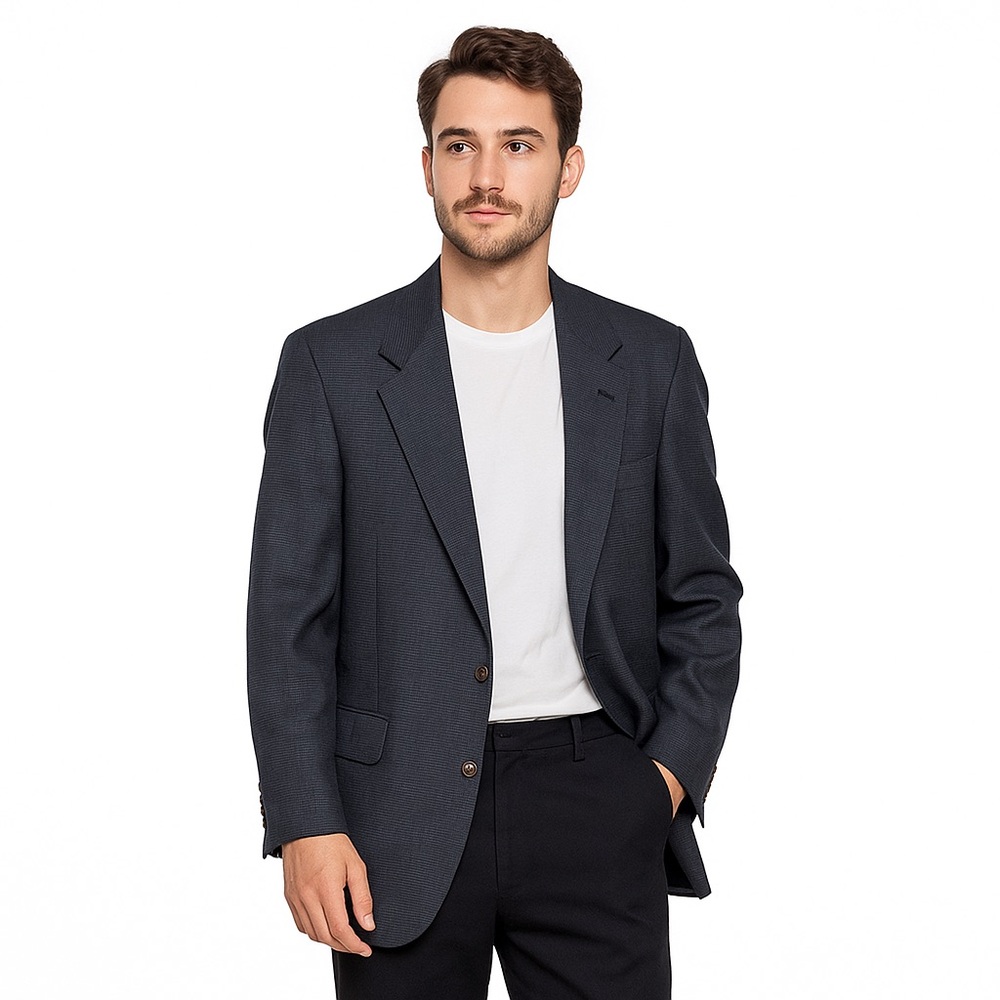 Hart Schaffner‎ Marx Blue Pattern Blazer 44